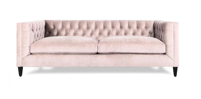 Pink Dreisitzer Sofa Moderne Stoff Wohnzimmer Design Couchen Neu Luxus Möbel Neu