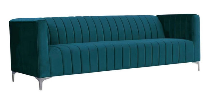 Grün Stoff Wohnzimmer Design Couchen Polster Sofa Sofas Dreisitzer Couch 220cm