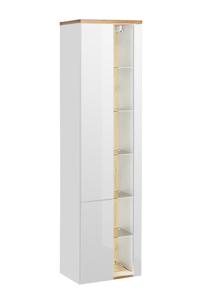 Design Badezimmer Möbel Bad 3 tlg. Set Garnitur Schrank Waschbecken Beleuchtung