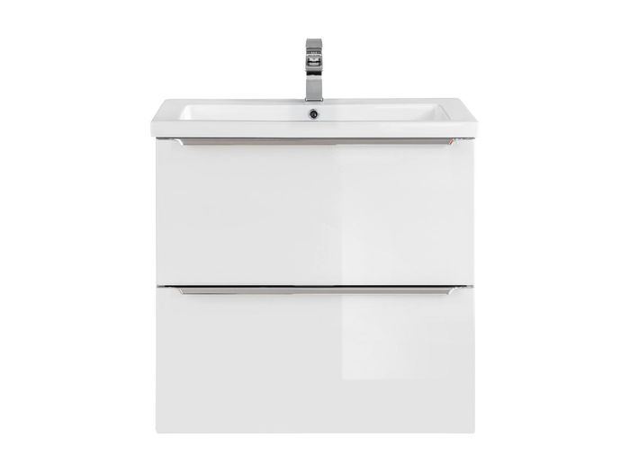 Badmöbel Set 60cm Waschbecken mit Unterschrank Waschtisch Schublade Hängeschrank