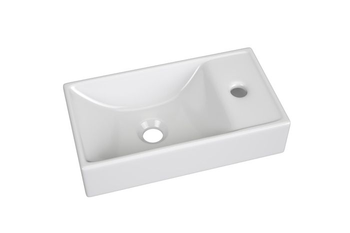 KERAMIK WASCHTISCH WASCHBECKEN AUFSATZWASCHTISCH WEISS