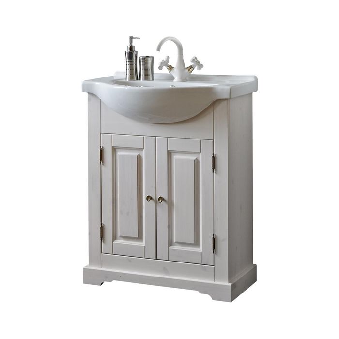 Waschbecken Waschtisch Keramik Becken Badezimmer Waschtische 66cm Unterschrank