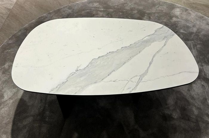 Oval Modernität Design Stil Weiß Qualität Stabilität Eleganz Tisch 100x55cm
