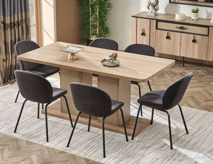 Esszimmer 6x Stühle Esstisch Komplett 7tlg Modern Luxus Design Möbel