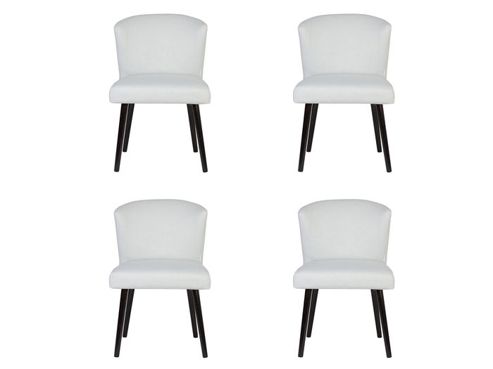 4x Leder Polster Sitz Stühle Lehn Stuhl Design Lounge Club Sessel Garnitur Neu