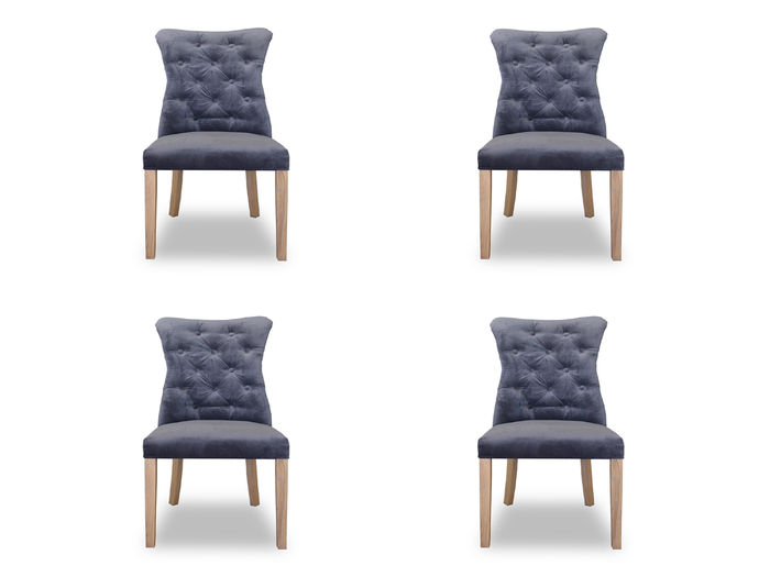 4x Stühle Stuhl Polster Design Chesterfield Garnitur Sessel Komplett Set Ashley