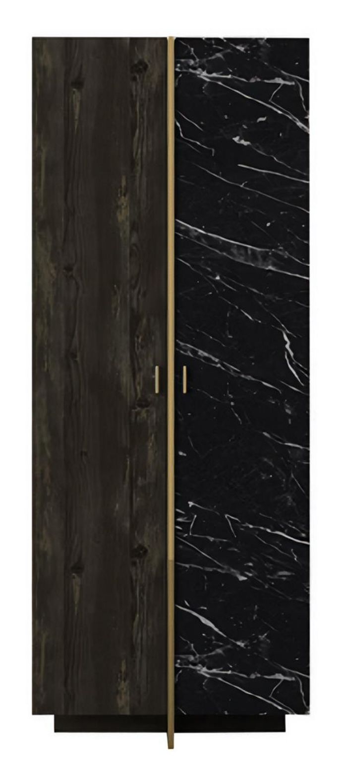 Kleiderschrank Schrank Wandschrank Garderobe Schlafzimmer Modern Braun 82cm