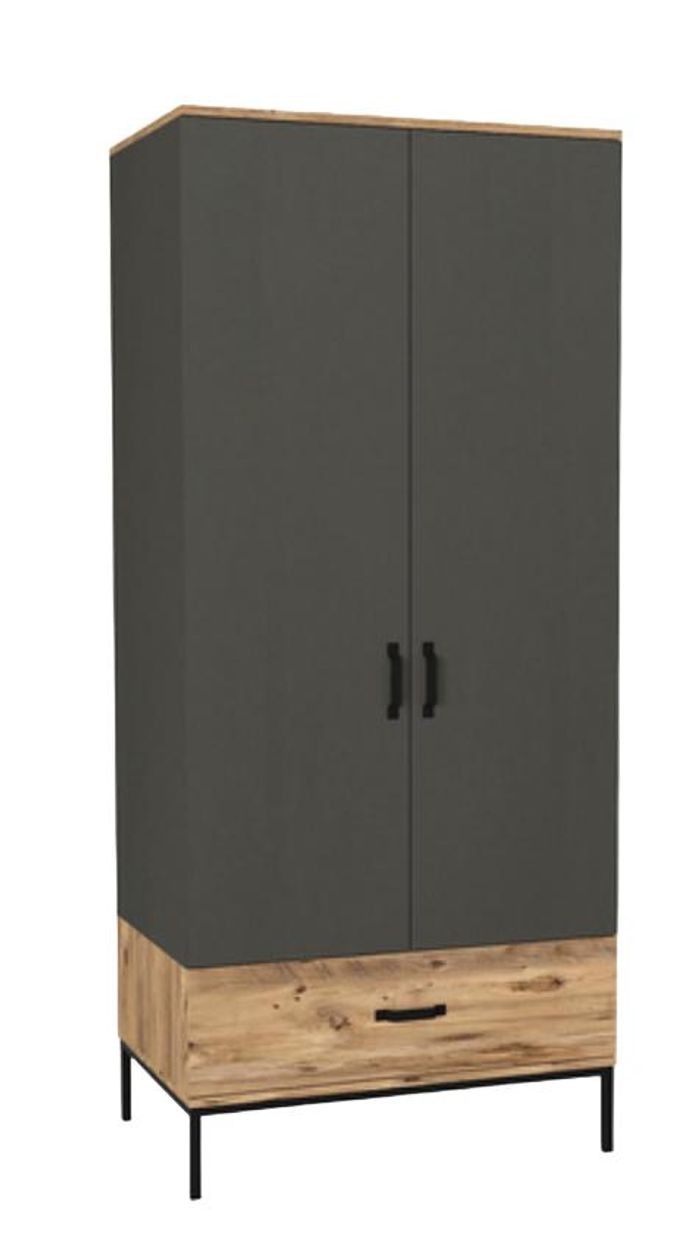 Kleiderschrank Kindezimmer Moderne Möbel Holz Luxus Design Grau Jugendmöbel