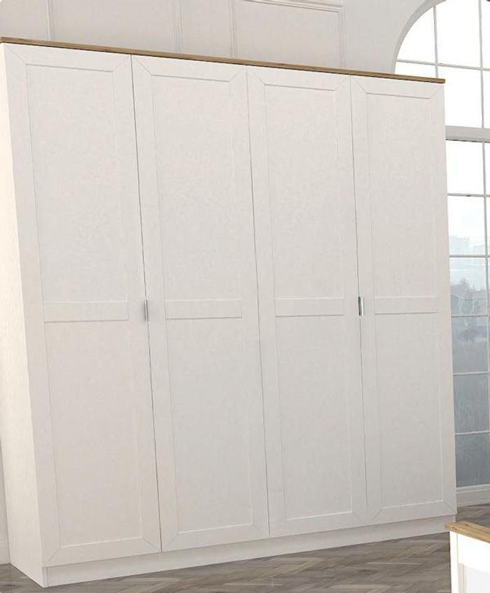 Schlafzimmer Kleiderschrank Moderne Möbel Weiß Holz Luxus Design 180cm