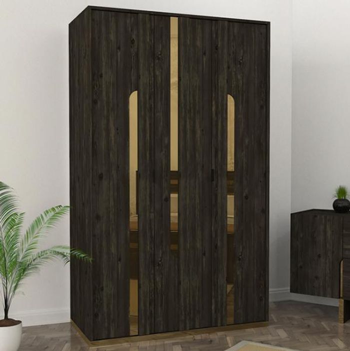 Kleiderschrank Schlafzimmer Moderne Möbel Schwarz Holz Luxus Design
