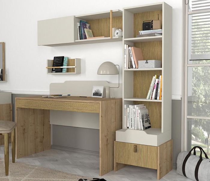 Jugendzimmer Set Schreibtisch Bücherregal Kinderzimmer Komplett Moderne 2tlg