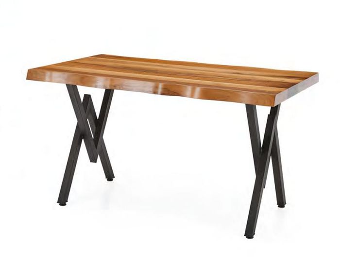 Gartentisch Terrassentisch Esstisch Holz Edelstahl Tisch Mit Baumkante