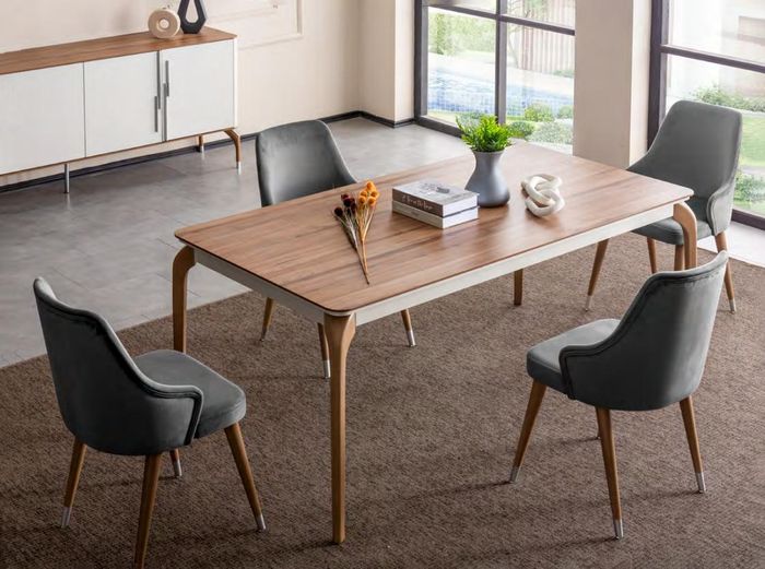 Luxus Esszimmer Set Esstisch 6x Stühle 7 tlg Modern Tisch Essgruppe neu