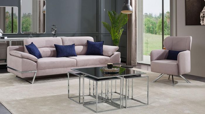Gruppe Wohnzimmer Sofagarnitur 31 Sitzer Sitzgruppe Grau Garnituren