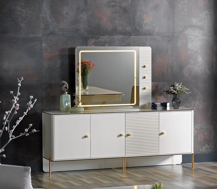Sideboard Anrichte Luxus Garnitur Kommode Holz Kommoden Modern
