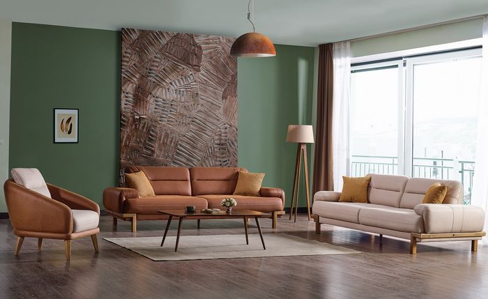 Sofagarnitur 3+3+1 Sitzer Möbel Luxus Set Sofagarnitur Modern Set Neu 3tlg