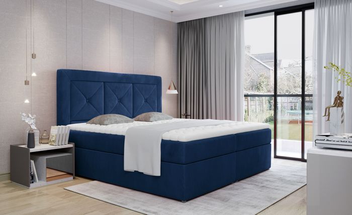 Luxus Samt Betten Königliches Leder Bett Palast Hotel Doppelbett Neu