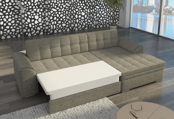 Sofa Ecksofa Schlafsofa Bettfunktion Couch Leder Textil Polster Sofas Neu 7330
