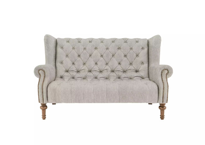 Chesterfield Sofa Couch Polster Stoff Leder Couchen Polster Garnitur 2 Sitzers