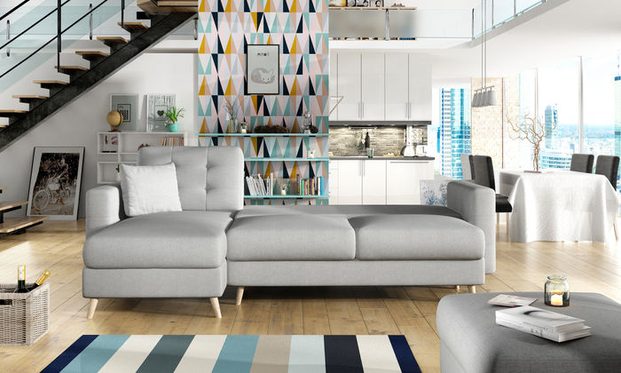 Schlafsofa Sofa Polster Funktions Couch Wohnzimmer Ecksofa Textl Sitz Garnitur