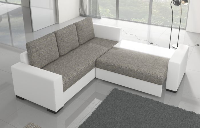 Design Schlafsofa Sofa Polster Wohnzimmer Ecksofa Sitz Couch Stoff Garnitur Neu