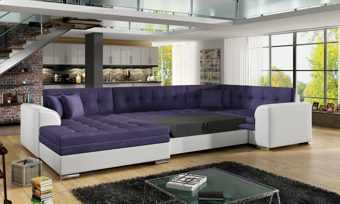 Gäste Zimmer Wohnzimmer Polster Schlafsofa Bettfunktion Sofa Couchen Couch Neu