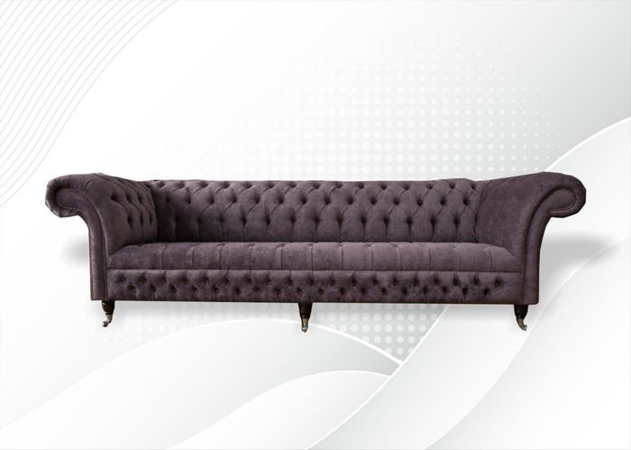 xxl Big Sofa Couch Chesterfield 265cm Polster Sofas 4 Sitzer Leder Textil Stoff