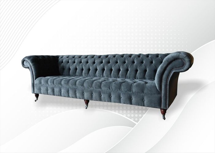Chesterfield Leder Polster Luxus Sofa Design Couch Klassische Sofa 4 Sitzer Neu