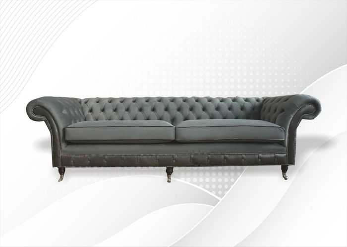Chesterfield Original Möbel 4 Sitzer Couch Polster Sofas Couchen Ledersofa Neu