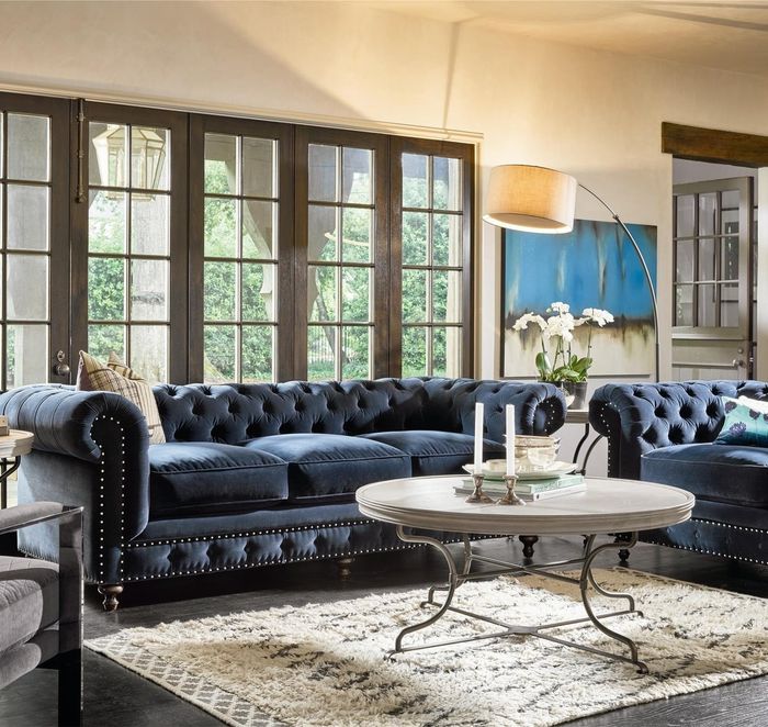 Chesterfield Sofa Couchen Polster Garnitur Couch Polster Stoff Leder jvmoebel ®
