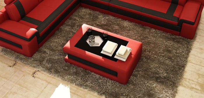 Design Couchtisch Polster Wohnzimmer Beistell Tische Moderner Sofa Tisch Leder