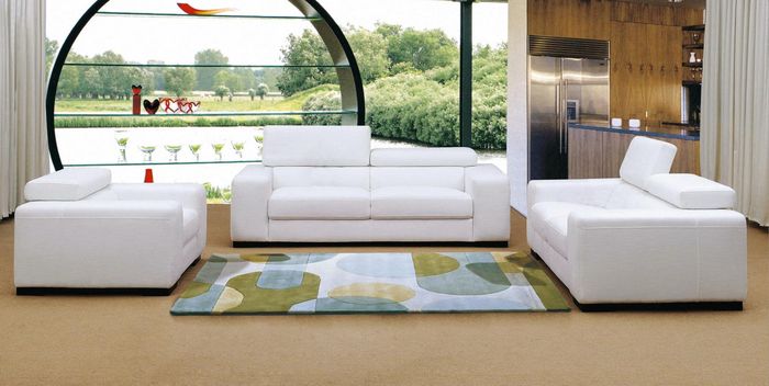 Moderne Multifunktions Couch Sofa Polster Garnitur 3+2+1 Sitz Leder Set Couchen