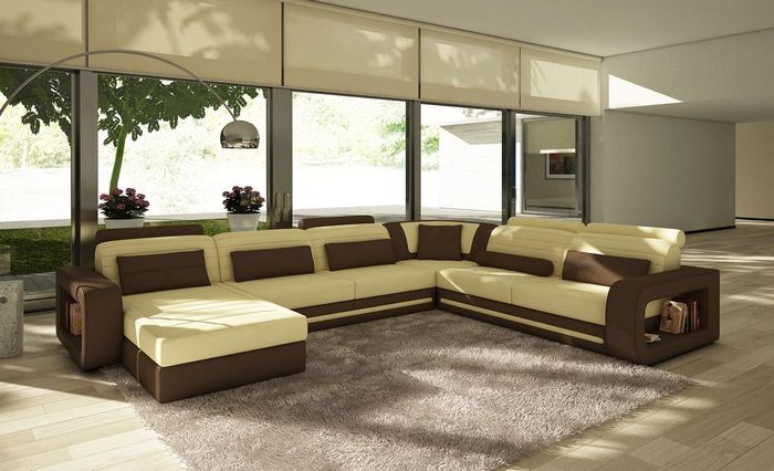 Multifunktions Couch Sofa Polster XXL Big Neu Sofa Eck Couchen Leder Sofas Ecke