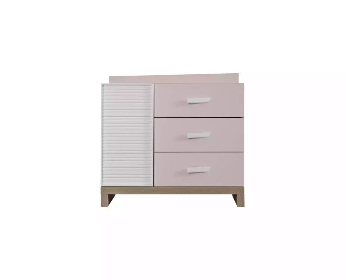 Kinderkommode Kommode Schrank Kinderzimmerregal Rosa Holz Moderne Neu
