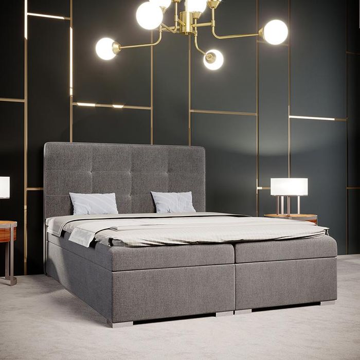 Bett Schlafzimmer Luxus Textil Möbel Polstermöbel Stil Boxspringbett