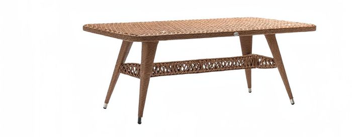 Couchtisch stilvoll Rattan Braun Luxus Hochwertig Moderner Design Kaffeetisch