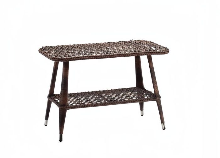 Couchtisch Braun Modern Terrassemöbel Rattan Möbel Luxus Design Einrichtung