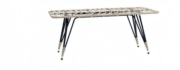 Couchtisch Hochwertig Luxus Rattan Grau Moderner Kaffeetisch Beistell Design