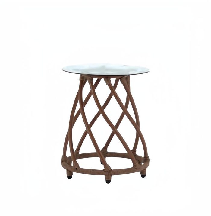 Couchtisch Braun Beistelltisch Designer Couchtisch Terrasse Luxus Rattan Möbel