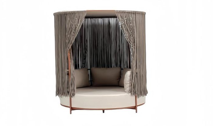 Designer Möbel Gartensofa Polster Beige Hochwertig Sofas Terrasse Couchen