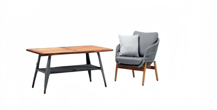 Sessel grau Luxus hohe Qualität Couchtisch Stuhl einzelne modern