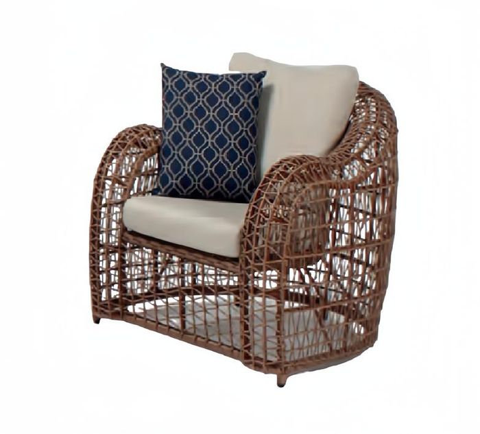 Sessel Braun Terrasse Design Elegantes Möbel Modern 1 Sitzer Sessel Schön