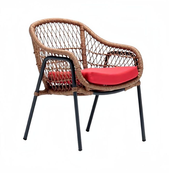 Sessel Design Terrassensofa Sofasitz Rattan gepolstert Luxus Lounge Sitz