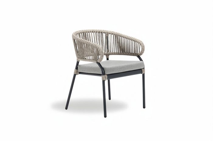 Gartensessel Rattansessel Hochwertig Rattansessel grau modern luxus Stil