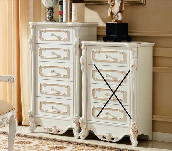 Kommode mit Schubladen Anrichte Kommoden Holz Hochschrank Sideboard