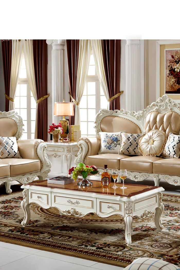 Couchtisch Weiß Luxus Elegantes Wohnzimmer Design Tische Klassische Möbel Neu
