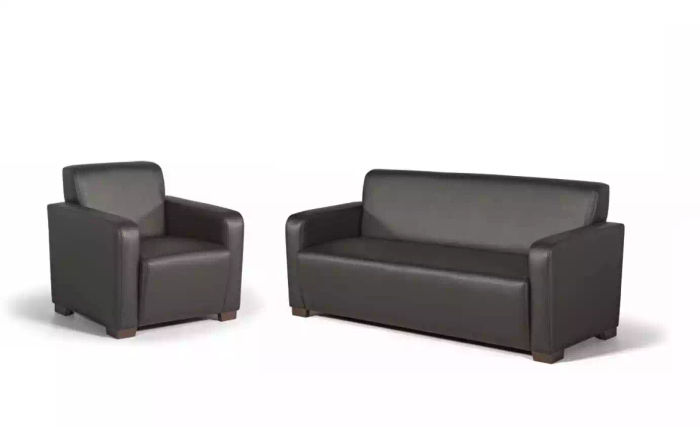 Schwarzer Sessel Büro Möbel Modern Designer Sitz Textil Arbeitszimmer