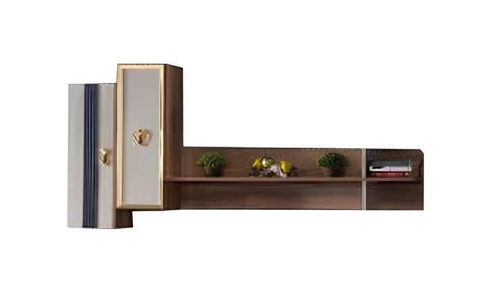Wandregal Schlafzimmer Regal Luxus Holz Einrichtung Möbelstück Modene Möbel