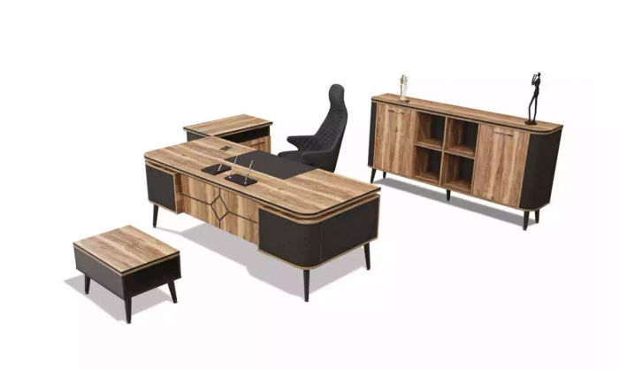 Büroschrank Braun Arbeitzimmer Büro Office Möbel Schrank Regal Designer