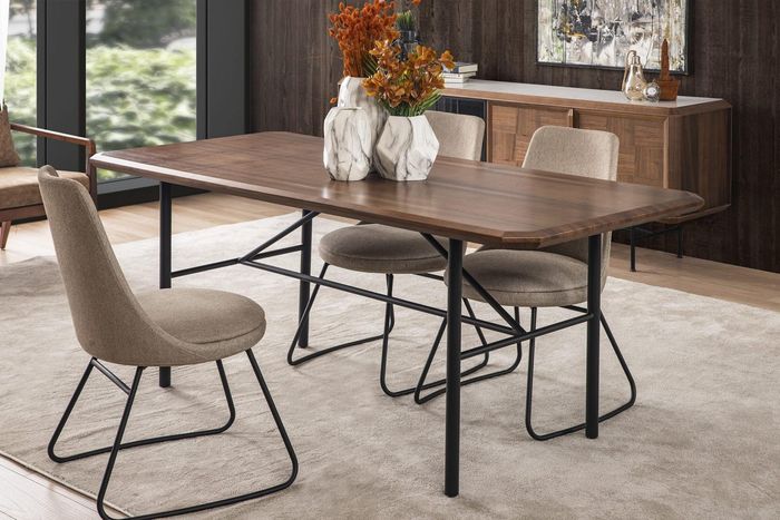 Esszimmertisch Esstisch Tisch Essecke Esszimmer 205 cm Holz Braun